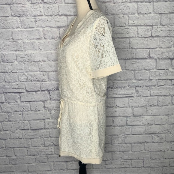 A.Brand Cream Lace Overlay Mini Dress - Picture 6 of 16